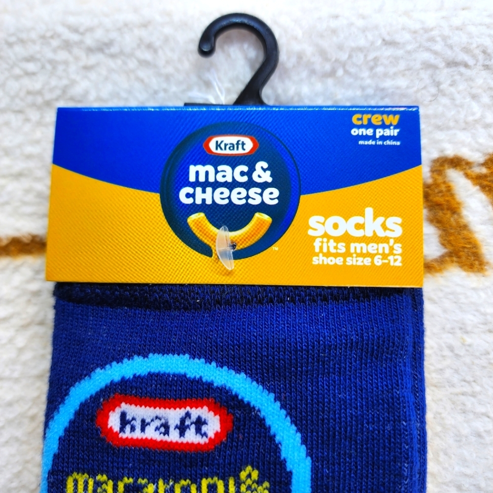 Kraft Macaroni & Cheese Crew Socks. NWT. - Picture 2 of 9